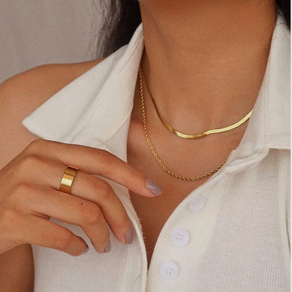 Hailey Layered Gold Chain Necklace